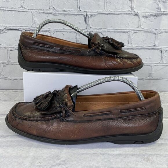 Johnston & Murphy Kiltie Tassel Loafers 10.5‎ M Driving Moccasins 20-8712 Brazil - Picture 1 of 12